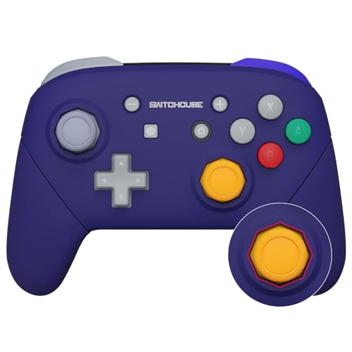 eXtremeRate Classic SwitchCube Style Faceplate Backplate Handles Cover, Octagonal Gated Sticks Design DIY Replacement Grip Housing Shell for Nintendo Switch Pro Controller - Controller NOT Included - color: Classic SwitchCube Style