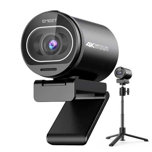 EMEET S600 4K Webcam with Tripod for Streaming - Sony 1/2.55'' Sensor, PDAF Autofocus, 1080P@60FPS, 2 Noise Reduction Mics, Built-in Privacy Cover, 73° FOV, Streaming Webcam for Product/Game/Beauty - style: S600 Sony Sensor with Tripod