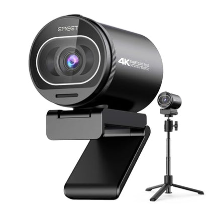 EMEET S600 4K Webcam with Tripod for Streaming - Sony 1/2.55'' Sensor, PDAF Autofocus, 1080P@60FPS, 2 Noise Reduction Mics, Built-in Privacy Cover, 73° FOV, Streaming Webcam for Product/Game/Beauty - style: S600 Sony Sensor with Tripod