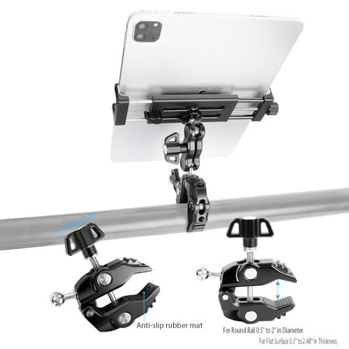 All-Aluminum Alloy Tablet Aircraft Yoke Mount for Boat Helm | 360° Adjustable Clamp, iPad Pro 13/12.9/11, Air/Mini, Galaxy Tab, iPhone, 4-13 inch Devices