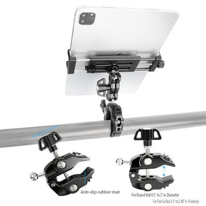 All-Aluminum Alloy Tablet Aircraft Yoke Mount for Boat Helm | 360° Adjustable Clamp, iPad Pro 13/12.9/11, Air/Mini, Galaxy Tab, iPhone, 4-13 inch Devices