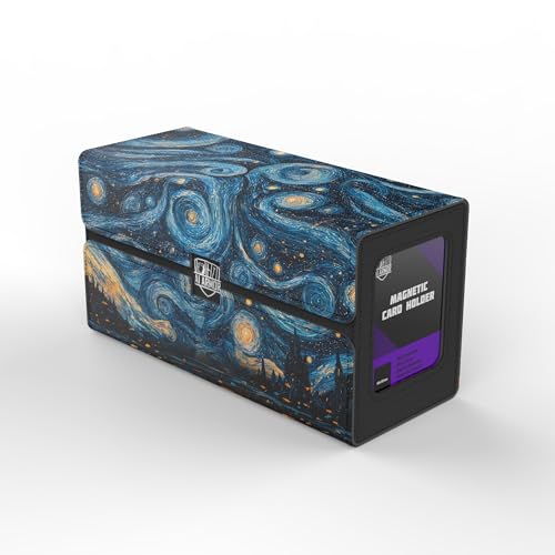 TCG/MTG Commander 200+ Card Art Dual Deck Box With Storage (Starry Black Lotus) - style: Dual Commander
