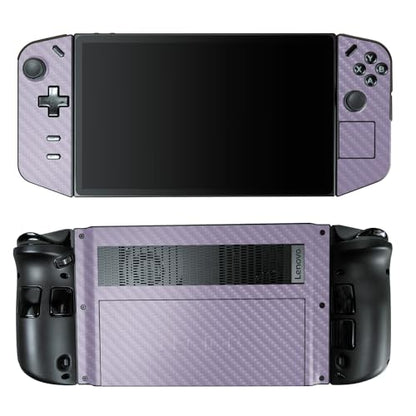 Carbon Fiber Gaming Skin Compatible with Lenovo Legion Go - Solid Lavender - Premium 3M Vinyl Protective Wrap Decal Cover - Easy to Apply | Crafted in The USA by MightySkins - color: Solid Lavender, style: Carbon Fiber Textured Finish