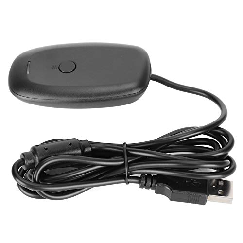 Gecheer Wireless Gaming Receiver Adapter, PC USB Controller Dongle for 360, ABS Material, Compatible with 4 Controllers & Headsets, Plug and Play