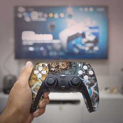 Dishonestty Custom PS-5 Controller Wireless compatible with Play-Station 5 Console by BCB Controllers | Proudly Customized in USA with Permanent HYDRODIP Printing(NOT JUST A SKIN)(MODDED) - color: Dishonestty, size: Modded - Front & Back Print