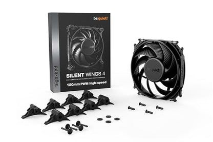be quiet! Silent Wings 4 120mm PWM High Speed 2500 RPM Premium Low Noise Cooling Fan | 4-Pin | BL094 - color: Black, size: 120mm