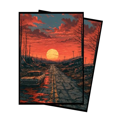 Apocalyptic Sunset - MTG Card Sleeves, 104ct, Standard Size, Smooth | Perfect for Double Sleeving, Smudge Resistant Matte Back, Standard 66x92mm - Compatible with Magic The Gathering & TCG Cards - color: Apocalyptic Sunset, size: Smooth
