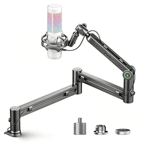 Microphone Arm,Aokeo AK-58i Desk Low Profile Mic Boom Arm Stand,Suitable For Blue Yeti,Snowball iCE,HyperX QuadCast,SoloCast,Elgato Wave,Etc（Gun metal Gray） - color: AK-58i (Gun Metal Gray)
