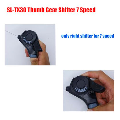 Bike 7 Speed Shifter, Right Thumb Gear Shifters, TX30 Shift Lever,Transmission Bike Gear Shifter AccessoriesOutdoor Mountain Bicycle for Road Bike City Bike Mountain Bike