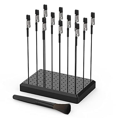 Painting Stand Base Holder and 12PCS Alligator Clip Sticks Set (with Sturdy Rubber Tips) Modeling Tools for Airbrush Spray, for Gundam Hobby Model Parts Assemble, for DIY Card Photo Memo - size: BC1201