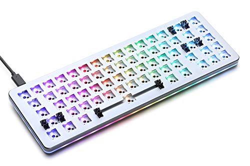 Drop ALT Mechanical Keyboard — 65% (67 Key) Gaming Keyboard, Hot-Swap Switches, Programmable Macros, RGB LED Backlighting, USB-C, Doubleshot PBT, Aluminum Frame (Barebones, Gray) - color: Space Gray, style: Barebones