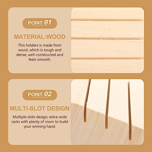 Angoily Wooden Playing Card Holder Stand for and Organization Slot Design for Card Games and Sturdy Wooden Construction and Game Gatherings