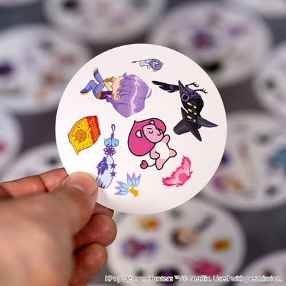 Spot It! K-Pop Demon Hunters Card Game (Eco Blister) | Fast-Paced Matching Game Featuring Characters, Icons & Symbols from K-Pop Demon Hunters, Ages 6+, 2-8 Players, 15 Mins