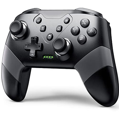 VOYEE Switch Controllers Compatible with Switch/Lite/OLED, Programming Wireless Pro Controller with Motion Control, Vibration, Wake-up, Turbo, Screenshot - color: Gray