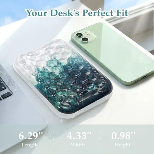 Ospelelf Elbow Wrist Rest Pad for Desk, Gel Arm Rest Pad Support for Laptop | Ergonomic Support for Typing & Mouse, Cool-touch, Lightweight, 6.29" × 4.33" × 0.98", Home Office Computer Use - style: Forest