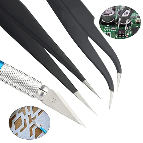 Professional 8 PCS Model Tools Kit Modeler Basic Tools Craft Set Hobby Building Tools Kit for Gundam Car Model Building Repairing and Fixing(A)