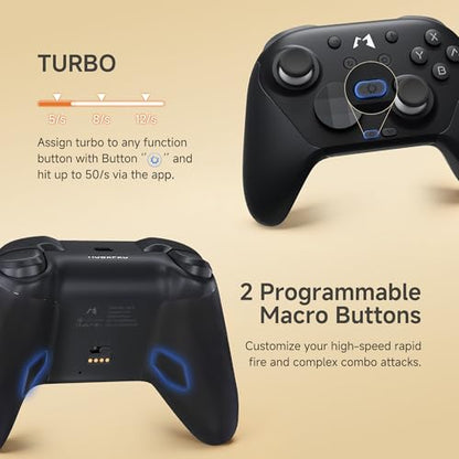 MOBAPAD Chitu2 HD Switch 2 Wireless Controller, TMR Glide Joysticks [ZERO Drift], Charging Dock, HD Rumble, NFC, Turbo, Programming, Mechanical Buttons - Gamepad for Nintendo Switch/Switch 2 - color: Black