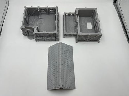 Generic Little Town and Village Houses Scene, Architecture Terrain Scenery for 18-22mm Miniatures Wargame, 3D Printed and Paintable (Deluxe Edition)