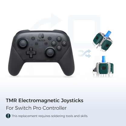 AKNES HallPi V6 TMR Joystick Replacement for Switch Pro Controller | Anti-Drift Stick Repair Accessories for Switch Pro Controller - 2 Pairs