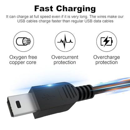 Saipomor Replacement Charger Mini USB Power Cord Charging Cable Compatible with Nintendo Wii U Pro Controller (6ft) - size: 6ft