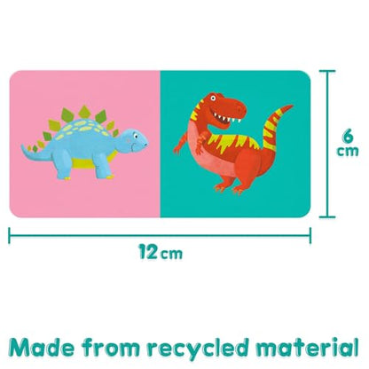 boppi Dominoes Set Picture Game for Toddlers - Colourful Dinosaur Themed Montessori/STEM Dominoes for Children - Games for 3 Year Olds and Up - style: Dinosaurs