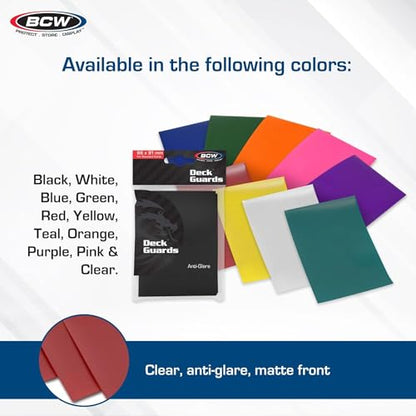 BCW Deck Guard - Double Matte White Card Sleeves | Acid-Free, Archival-Safe, No PVC | Anti-Glare Matte Finish | Fits Standard 2½" x 3½" Game Cards | Durable Deck Protector Sleeves | 100 Ct