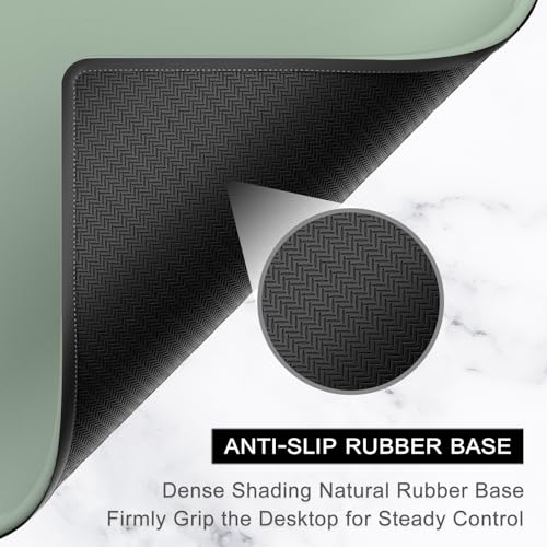 Hsurbtra Mouse Pad, Premium-Textured Square Mousepad 10.2 x 8.3 Inch, Stitched Edge Anti-Slip Waterproof Rubber Pretty Cute Computer Mat for Office Gaming Laptop Women Kids Bean Green - color: Bean Green, size: Square Mousepad (10.2" x 8.3")
