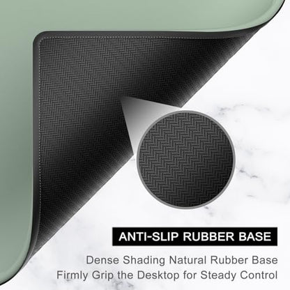 Hsurbtra Mouse Pad, Premium-Textured Square Mousepad 10.2 x 8.3 Inch, Stitched Edge Anti-Slip Waterproof Rubber Pretty Cute Computer Mat for Office Gaming Laptop Women Kids Bean Green - color: Bean Green, size: Square Mousepad (10.2" x 8.3")