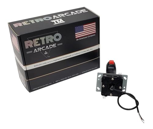 Arcade Flight Yoke Stick Joystick, Eight Way Joystick with Two fire Buttons and Firm Grip