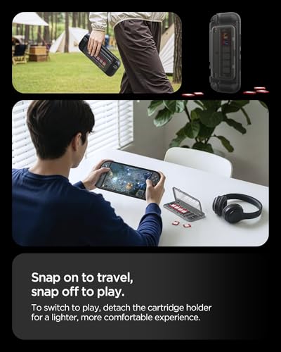 Spigen Snap Switch for Nintendo Swsitch 2 Case (2025) | Detachable Magnetic Game Card Storage, Any-Angle Kickstand, Detachable Joy-Con, PC+TPU Dual Layer, Ergonomic Grip