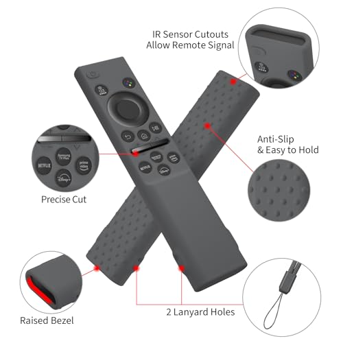 Hi Color Remote Cover for Samsung BN59-01388 BN59-01393 Silicone Remote Case Protective Sleeve (Dark Grey) - color: dark grey