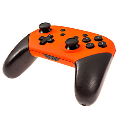 Custom Soft Touch Wireless Pro Controller for Nintendo Switch - Soft Touch Feel, Added Grip, Neon Orange Color - Compatible with Nintendo Switch, Switch 2, Switch Lite