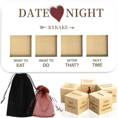 Valentines Day Gifts for Him Her Men Women,Couples Dice Game, Mens Valentines Day Gifts, Date Night Dice Game for Adults, Romantic Anniversary Date Night Ideas for Boyfriend Husband Wife - color: 5pcs Wooden Dice
