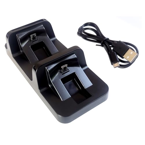 PS4 Controller Dual Charging Dock Station with USB Charging Cable | Charger Compatible with PlayStation 4 PS4/PS4 Slim/PS4 Pro