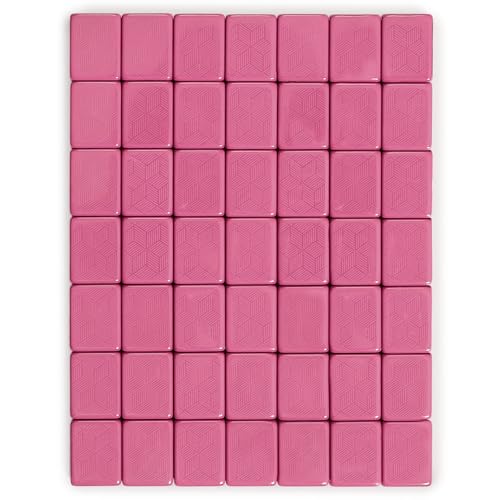 YMI “Rosehill” American Mahjong Tiles, 166-Piece Set | Engraved Chinese characters, Western letters and numerals for easy reading. Plays American/Chinese rules. - color: Rose Pink