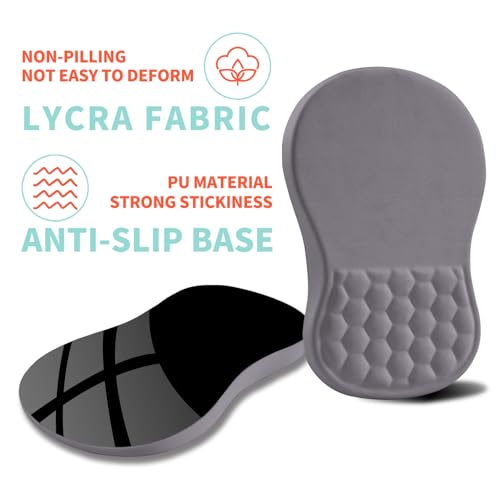 Ergonomic Mouse Pad Wrist Support with Memory Foam Massage Bulge, Carpal Tunnel Pain Relief Mousepad Wrist Rest for Mouse(12x8 inch, Silver Gray Light Purple) - color: Kg003-silver Gray Light Purple