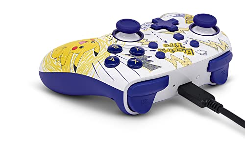 PowerA Nano Enhanced Wireless Controller for Nintendo Switch - Pokémon: Pikachu School Days, mini, portable, gamepad, motion controls, bluetooth - color: Pikachu School Days