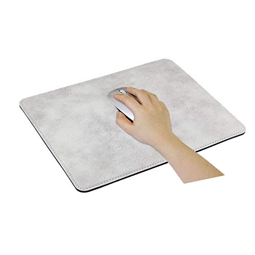 Non-Slip Rubber Base Mousepad for Laptop Computer PC Personality Desings Gaming Mouse Pad Mat 9.45 X 7.87 inch (Leahter Mouse Pad-Gray, 9.45 X 7.87 inch) - color: Leahter Mouse Pad-Gray