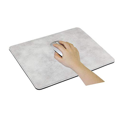 Non-Slip Rubber Base Mousepad for Laptop Computer PC Personality Desings Gaming Mouse Pad Mat 9.45 X 7.87 inch (Leahter Mouse Pad-Gray, 9.45 X 7.87 inch) - color: Leahter Mouse Pad-Gray