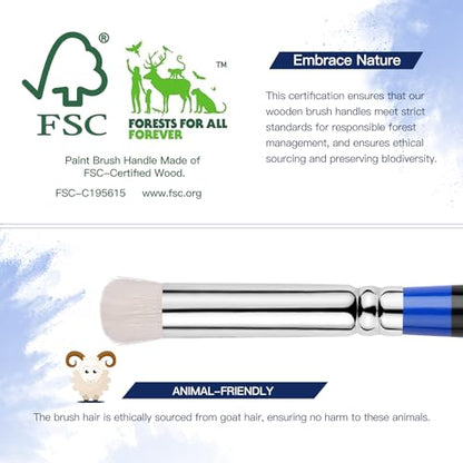 Golden Maple Dry Brushes for Miniature Painting - 6PC Drybrush Set Miniature Dry Brush for Model, Tabletop Wargames Miniature Acrylic Oil Painting, Blue - color: Blue