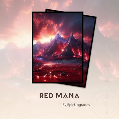 Red Mana - MTG Card Sleeves, 104ct, Standard Size, Smooth | Perfect for Double Sleeving, Smudge Resistant Matte Back, Standard 66x92mm - Compatible with Magic The Gathering & TCG Cards - color: Red Mana