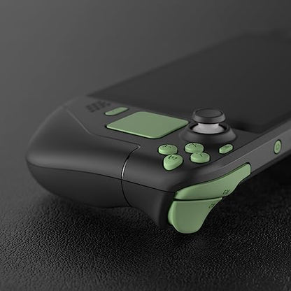 eXtremeRate Matcha Green Replacement Full Set Buttons for Steam Deck, DIY Custom ABXY D-pad Trackpad Bumpers Triggers Buttons and Screwdriver Tool for Steam Deck LCD Handheld Console - Console Without - color: Matcha Green