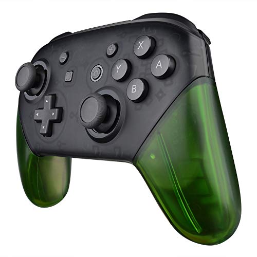 eXtremeRate Transparent Clear Green Replacement Handle Grips for Nintendo Switch Pro Controller, DIY Hand Grip Shell for Nintendo Switch Pro - Controller NOT Included - color: Clear Green