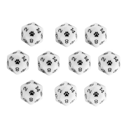 10-Pack D20 Dice Set White 20 Sided Dice for DND RPG Tabletop Games | Leather Storage Bag, DM Gift, for Dungeons and Dragons Role Playing Games - color: 10pcs D20 White