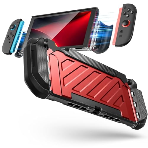 SUPCASE Unicorn Beetle Pro Case for Nintendo Switch 2 2025, [Military-Grade Protection] [Joy Con Remove Friendly] Dockable Integrated Cover Accessories Compatible with Switch 2, Ruddy - color: Ruddy