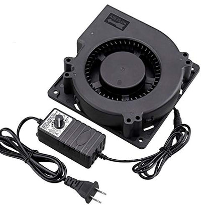 Wathai 120mm x 32mm Blower Centrifugal Fan 110V 220V AC Powered Fan 1232 | 12 volt Small Fan with Speed Controller AC 110V 240v DC Dual Ball High CFM for Receiver DVR Xbox Modem AV Cabinet Cooling - style: 120x32mm 100-220v with Speed Controller
