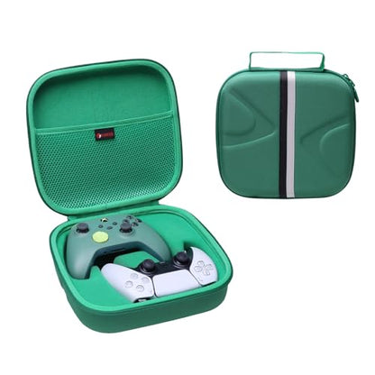 XANAD 2-in-1 Controller Case for Xbox/Playstation/Nintendo Switch/PowerA/ELISWEEN/GameSir/Diswoe/TIANHOO Wireless Controller - Hard Travel Protective Carrying Storage Bag(Green) - color: Green