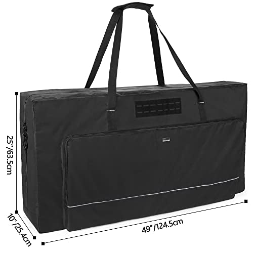 GOBUROS Cornhole Board Carrying Case 4' x 2' Fits Regulation Size, Only Bag | Cornhole Carry Bag with Front Sandbag Pockets, Corn Hole Storage Bag Two-Ways Zipper and Padded Shoulder Strap