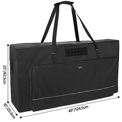 GOBUROS Cornhole Board Carrying Case 4' x 2' Fits Regulation Size, Only Bag | Cornhole Carry Bag with Front Sandbag Pockets, Corn Hole Storage Bag Two-Ways Zipper and Padded Shoulder Strap
