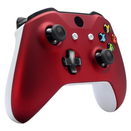eXtremeRate Replacement Front Housing Shell for Xbox One S/X Controller, Red Custom Kit Faceplate Cover Case for Xbox Wireless Controller (Model 1708) - color: Scarlet Red